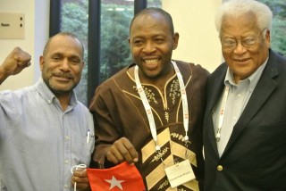 Benny Wenda (l) with James Lawson (r)