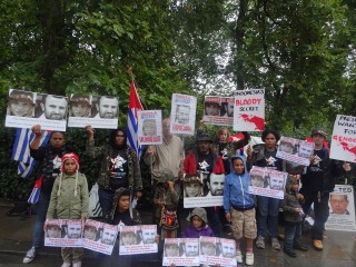 Protest in UK for the release of French Journalists, Thomas Dandois and Valentine Bourrat