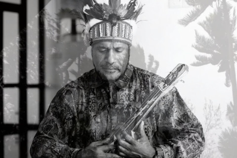 Benny Wenda gives a solidarity message to Pacific Islanders during Cyclone Pam