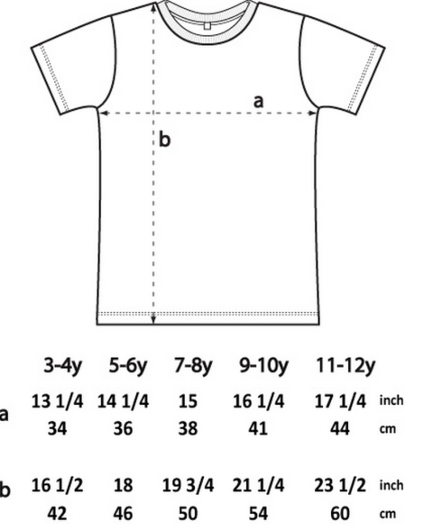 Kid's size chart