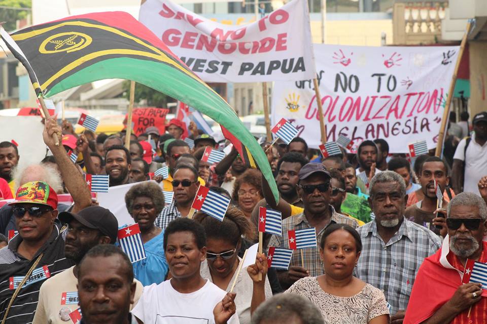 Free West Papua rally in Port Vila 
