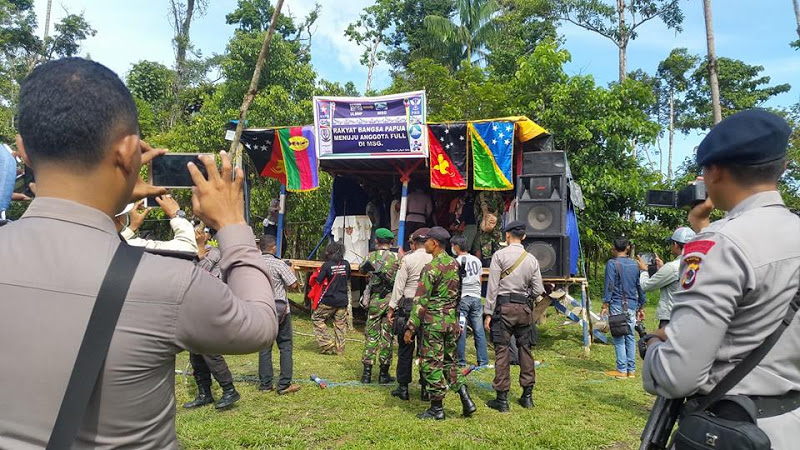 knpb timika,polisi bongkar panggung (1)