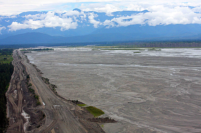 Freeport Grasberg Mine tailings in the Ajitwa river Timik