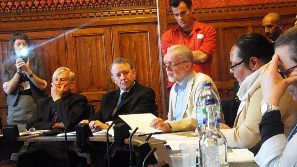 Jeremy Corbyn at the IPWP Parliament meeting 3rd May 2016 call for Internationally Supervised Vote3